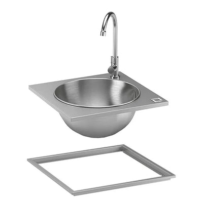 oneQ Wet Built-in Set | Spoelbak met kraan - Inox / RVS